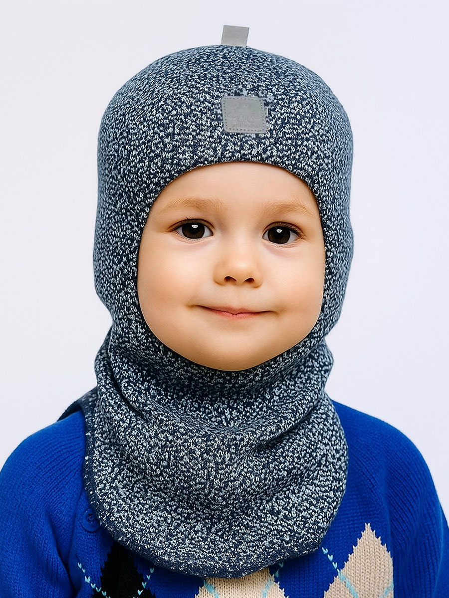 Шапка-шлем ПриКиндер MH3-6070/1 Цвет: Голубой меланж - фото 5