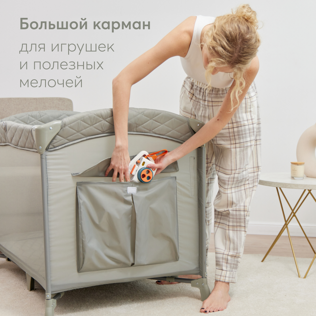 Манеж Happy Baby Wilson оливковый WILSON olive - фото 10