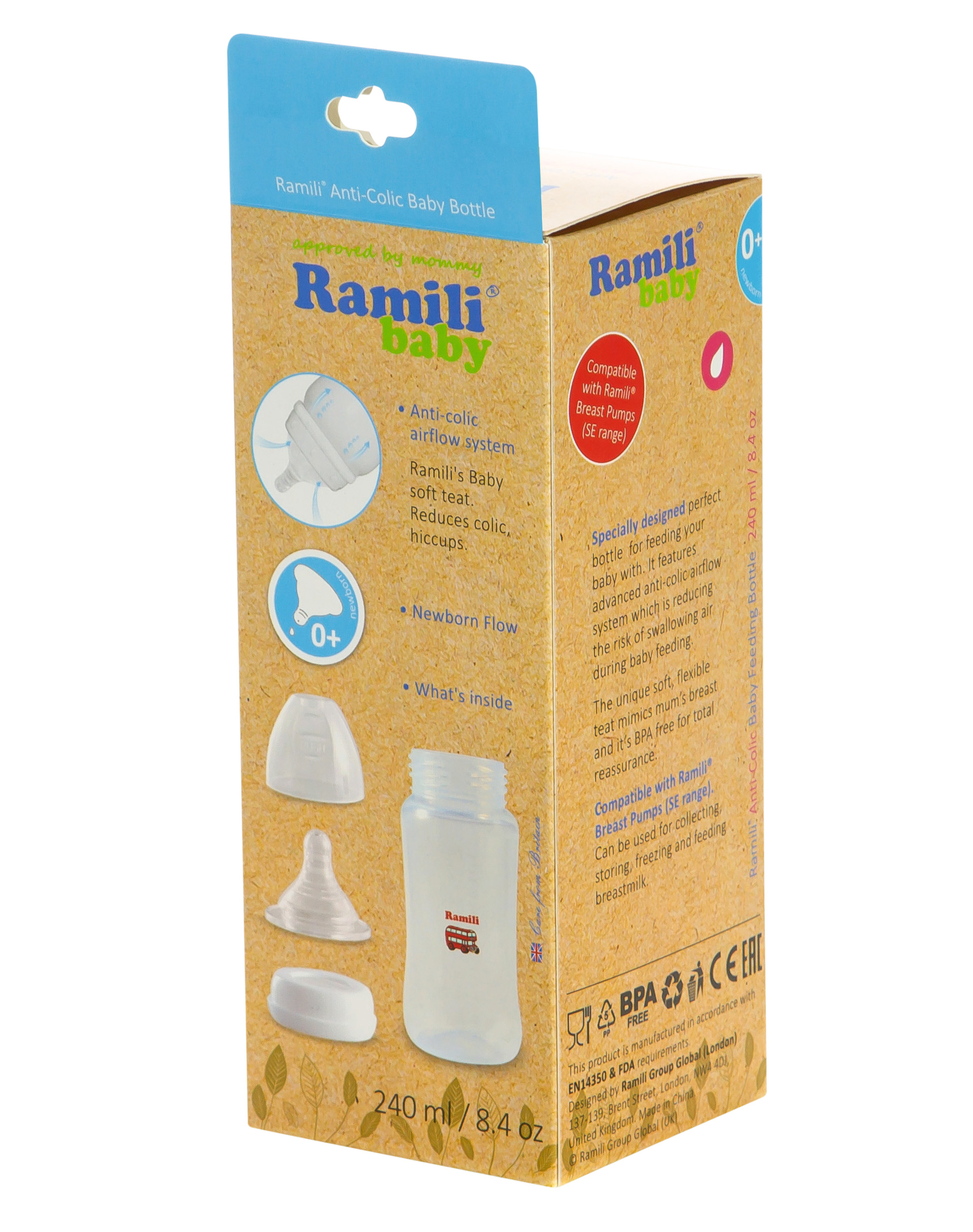 Бутылочка Ramili Anti-Colic 240 мл - фото 20