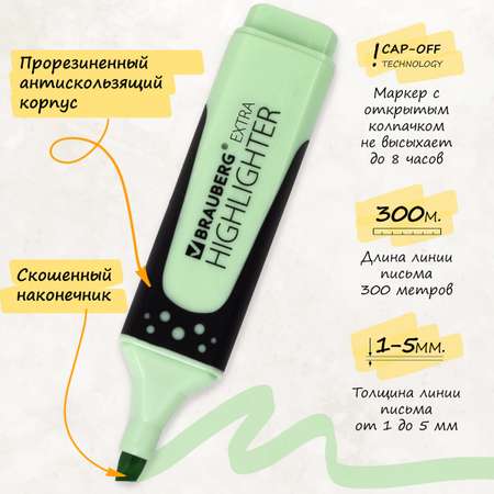 Текстовыделители Brauberg 6 цв.