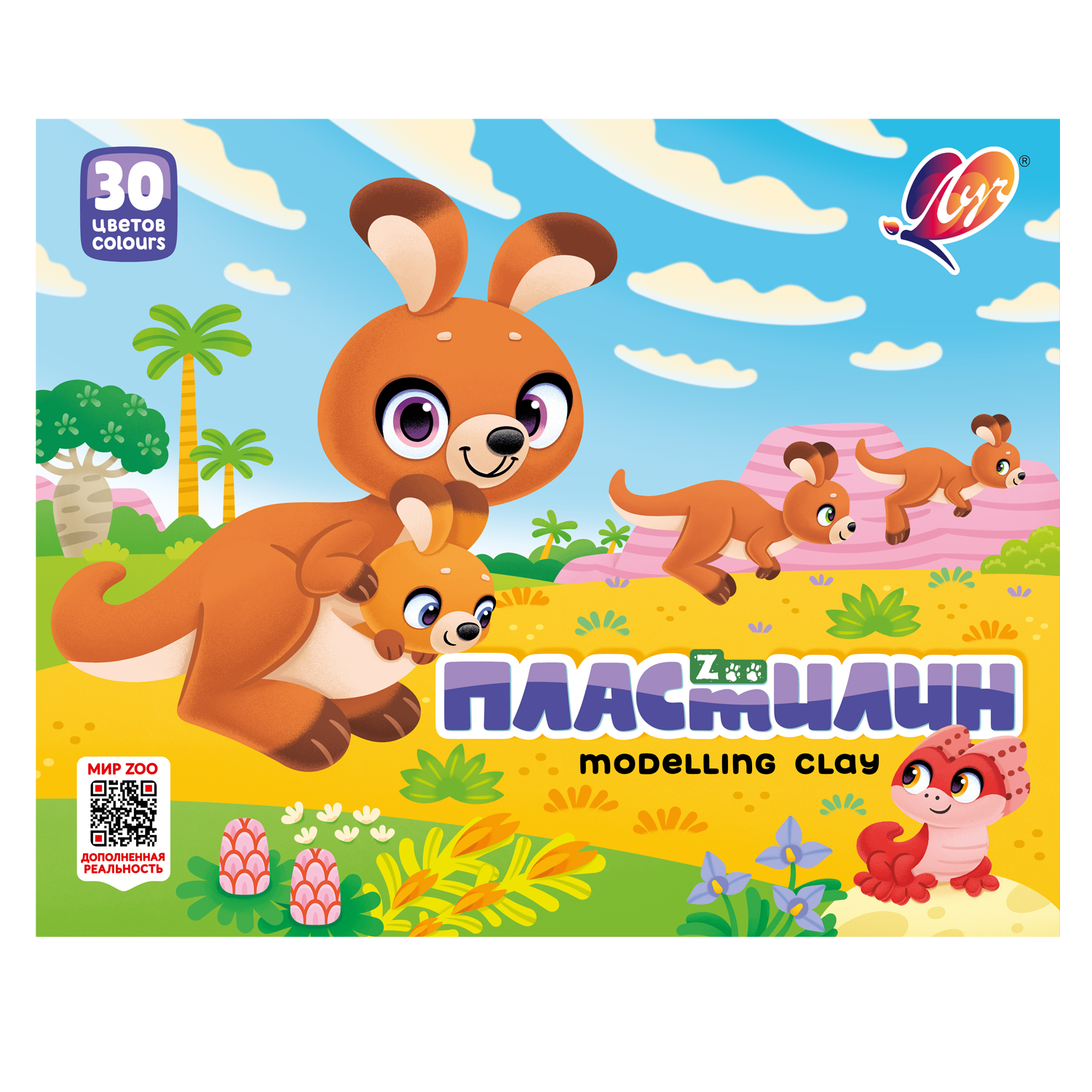 Пластилин Луч Zoo 30 цв. - фото 1