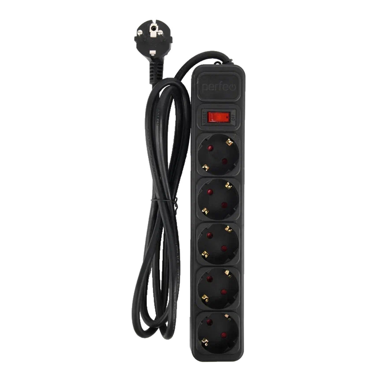 Сетевой фильтр Perfeo Real Power 3 метра 5 розеток черный - фото 7
