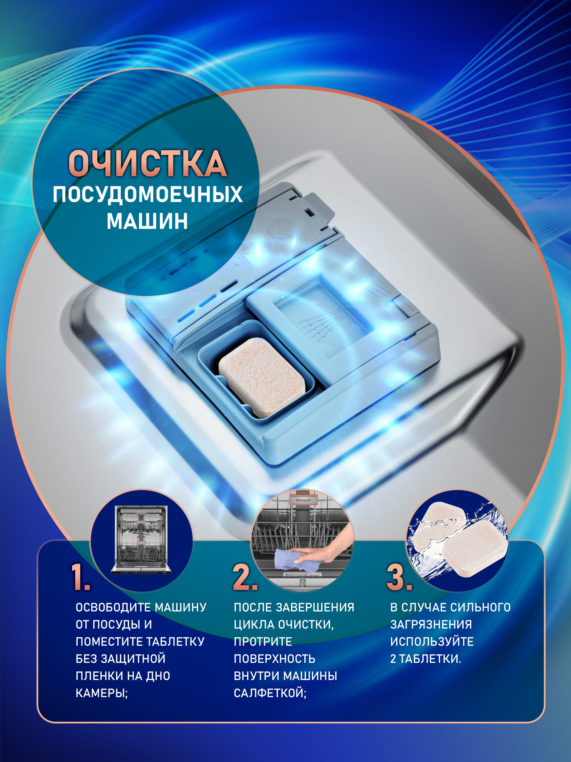 Средство для ухода за посудомоечной машиной WEISSGAUFF - фото 6