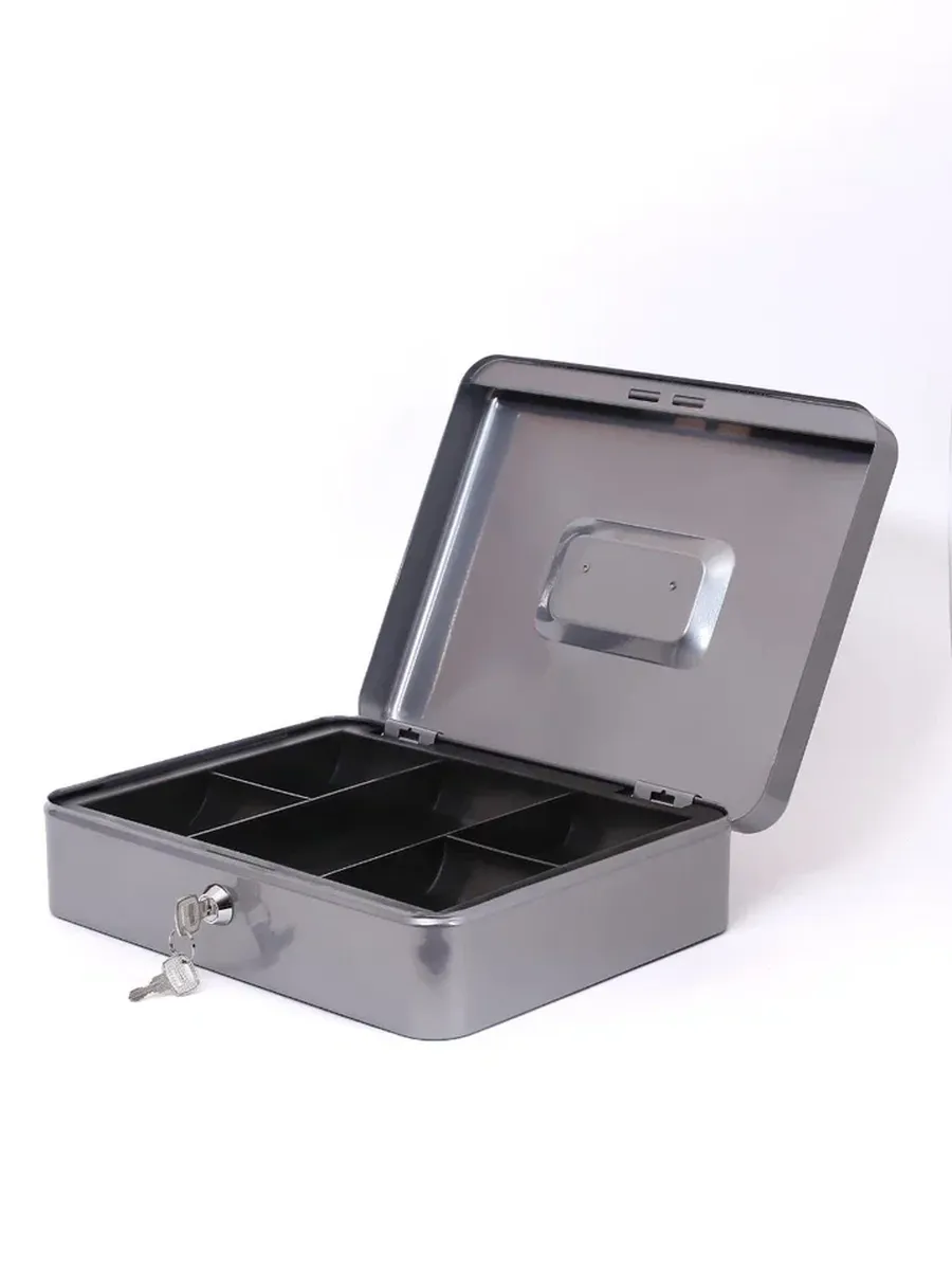 Денежный ящик AXLER металлический кэшбокс коробка с замком и ключом для хранения - фото 6