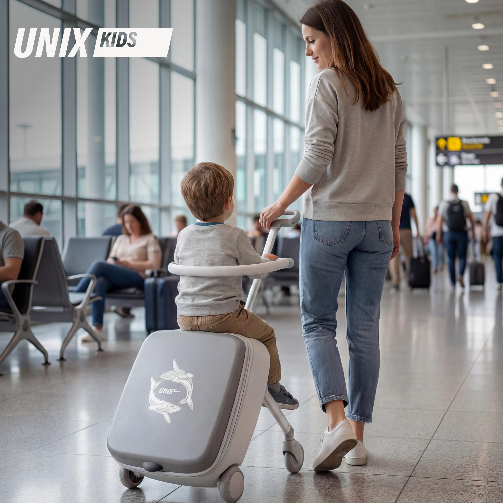 Чемодан UNIX Kids Каталка Stroller Ocean - фото 1