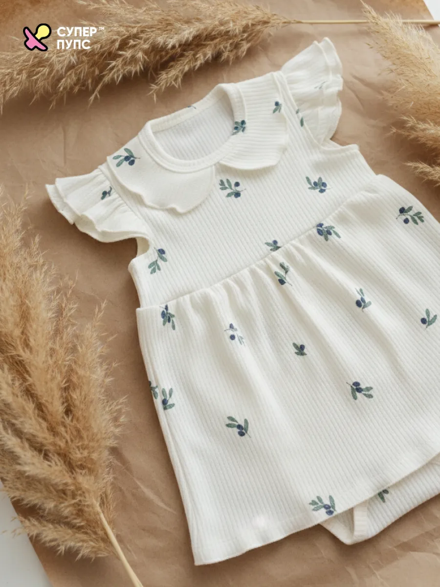 Боди-платье Супер Пупс бд/платье/2крыл/оливка - фото 17