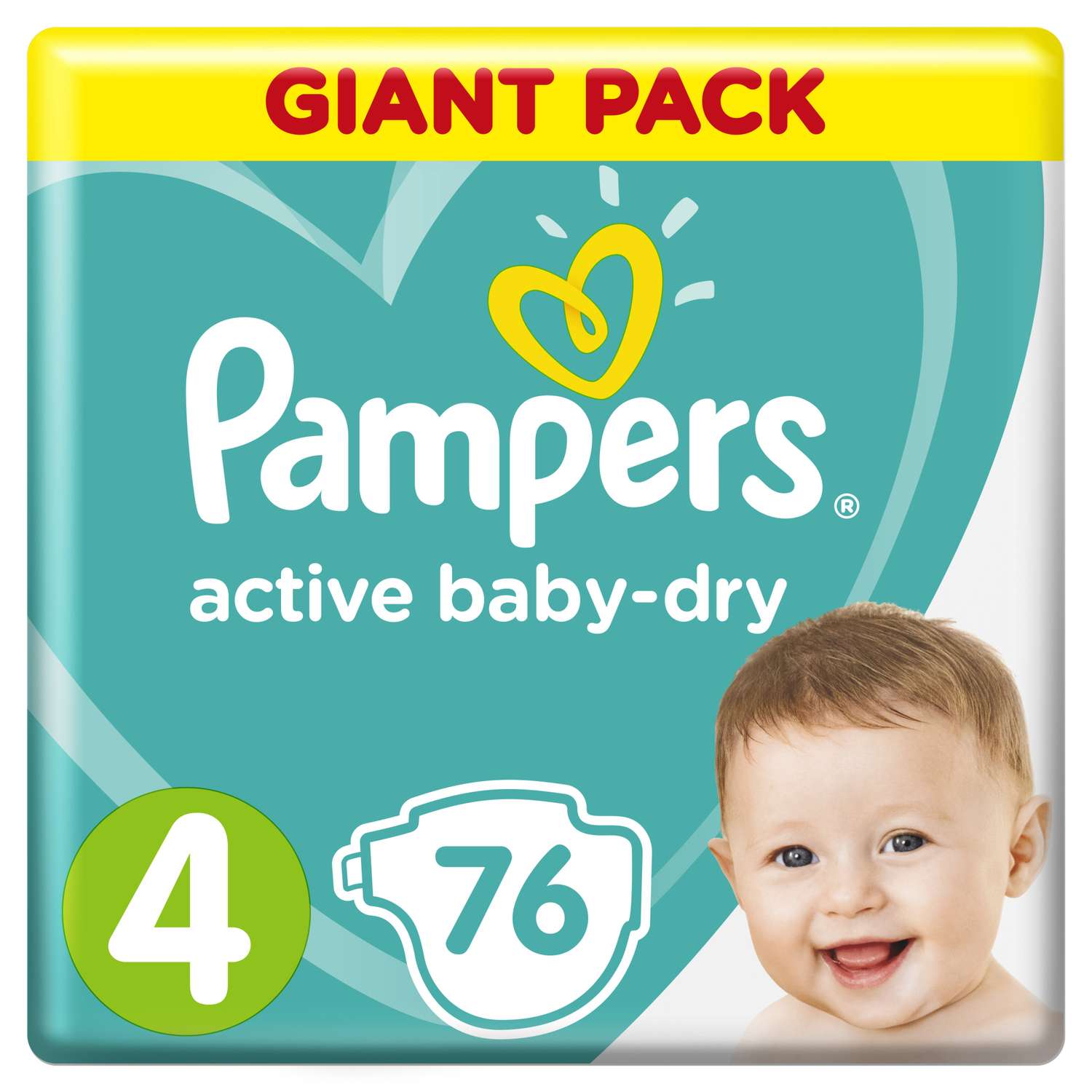 Подгузники Pampers Active Baby-Dry 4 (9-14 кг) 76 шт. - фото 1