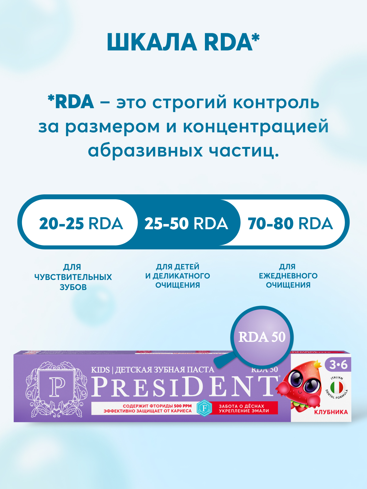 Зубная паста President с фтором клубника - фото 7