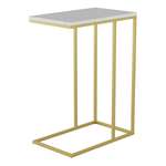 Стол придиванный КАЛИФОРНИЯ МЕБЕЛЬ Агами Голд белый мрамор