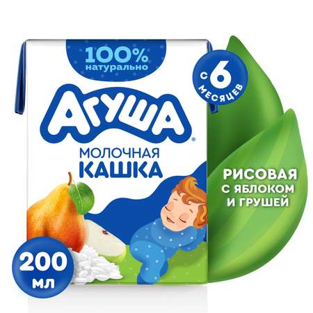 Кашка Агуша Засыпайка Рис-Яблоко-Груша 200 мл с 6 месяцев