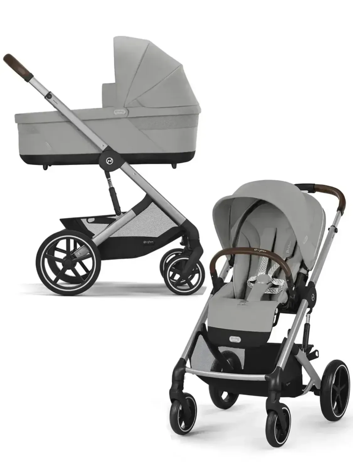 Коляска 2в1 Cybex Balios S Lux SLV серый - фото 1