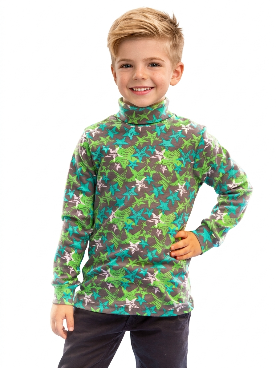 Водолазка TOTEMFOX 231РНАБ2(2)F/салатовые звезды - фото 1