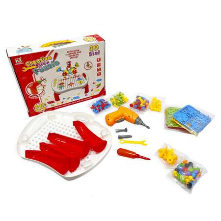 Конструктор SHARKTOYS электрическим шуруповертом 3D блочный