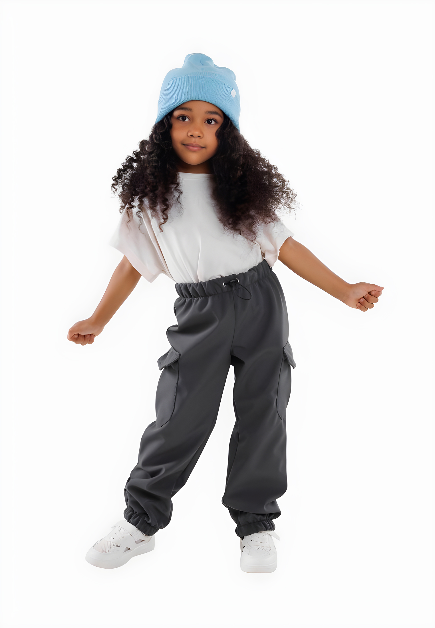 Брюки Little Kiddy jogger_softshelll_темно серый - фото 1