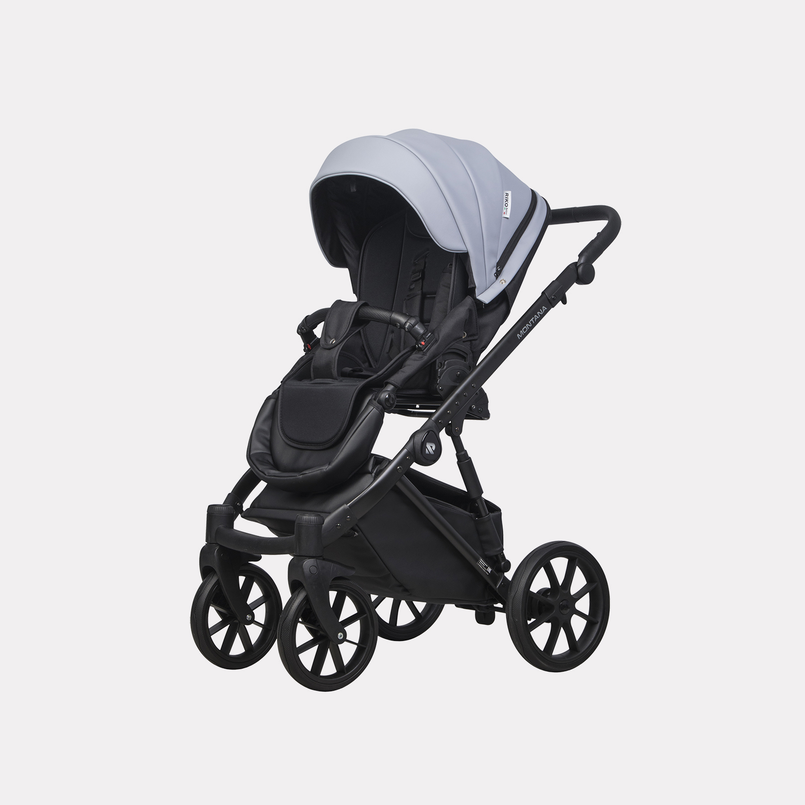 Коляска 2в1 Riko Basic Montana Ecco серый - фото 4