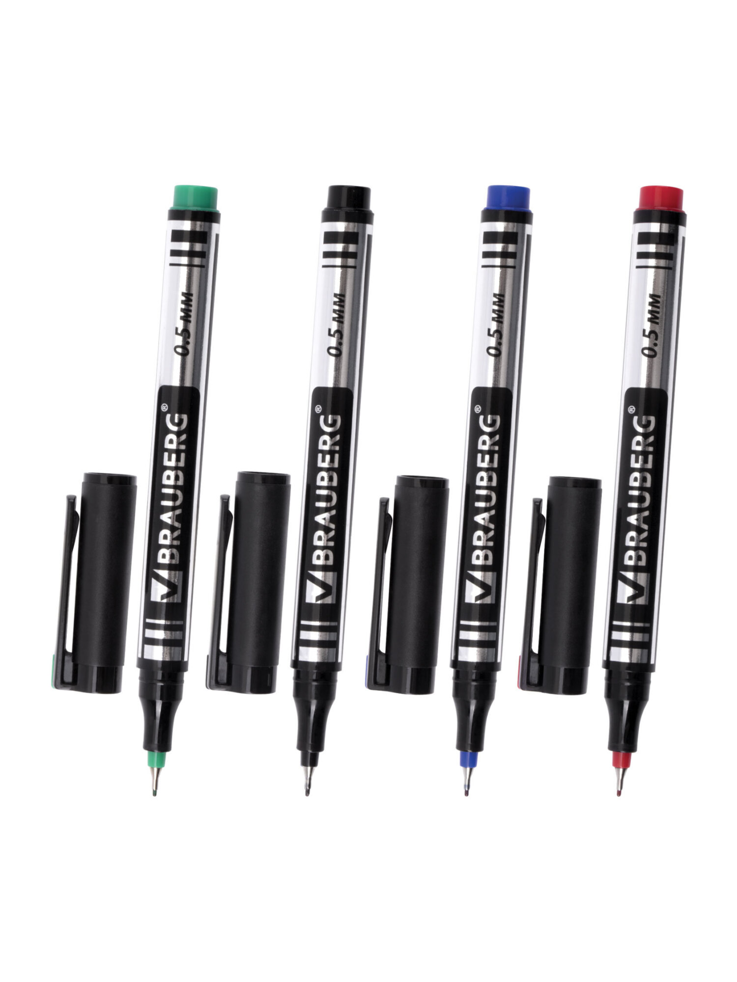 Маркеры Brauberg перманентные 4 шт. - фото 10