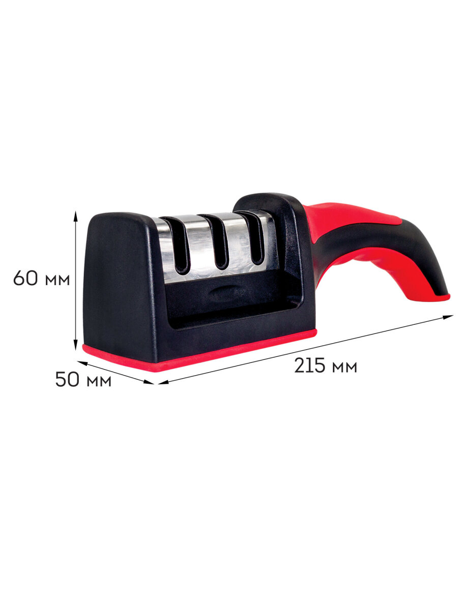 Точилка для ножей и ножниц DASWERK ножеточка ручная трёхзонная - фото 6