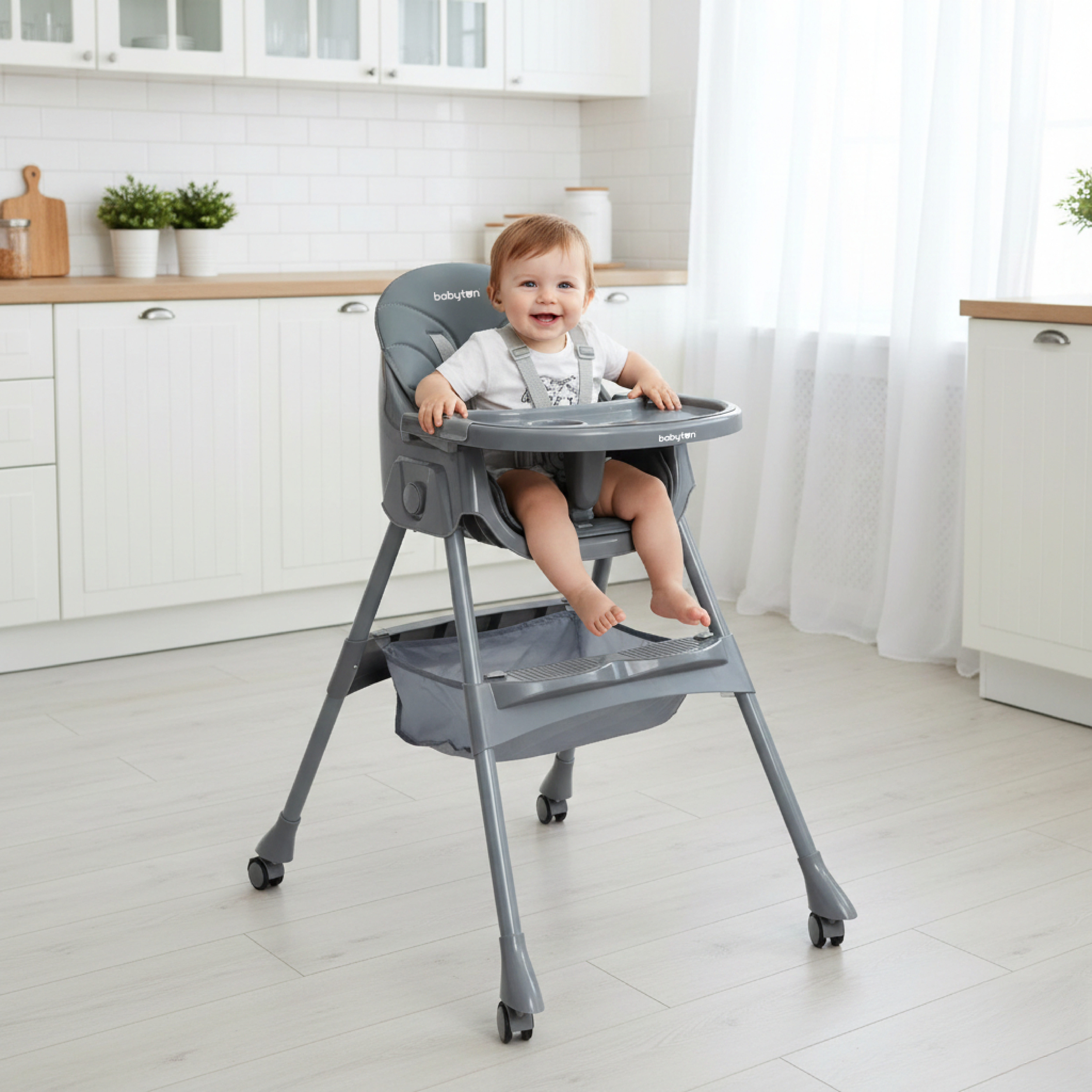 Стульчик для кормления Babyton Bueno Grey серый - фото 2