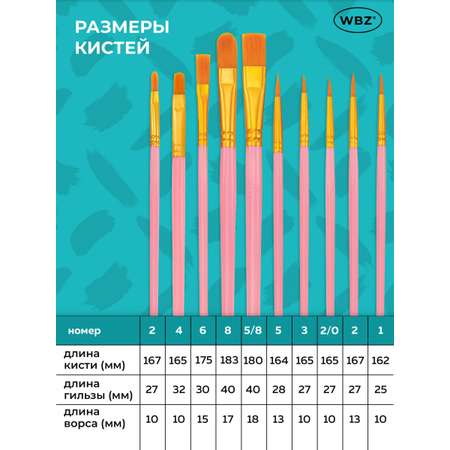 Кисть WBZ 10 шт.