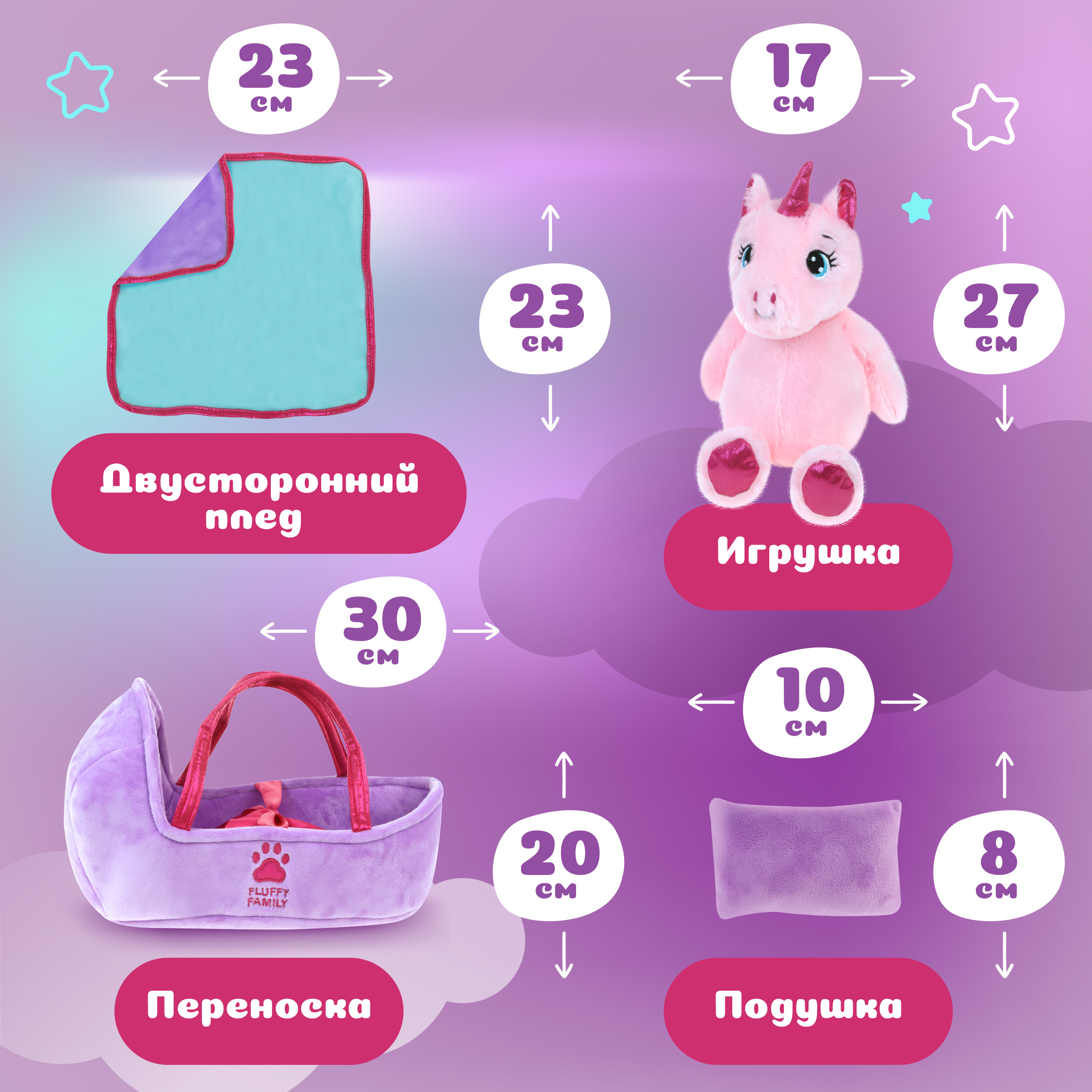 Мягкая игрушка Fluffy Family в сумке-переноске - фото 2