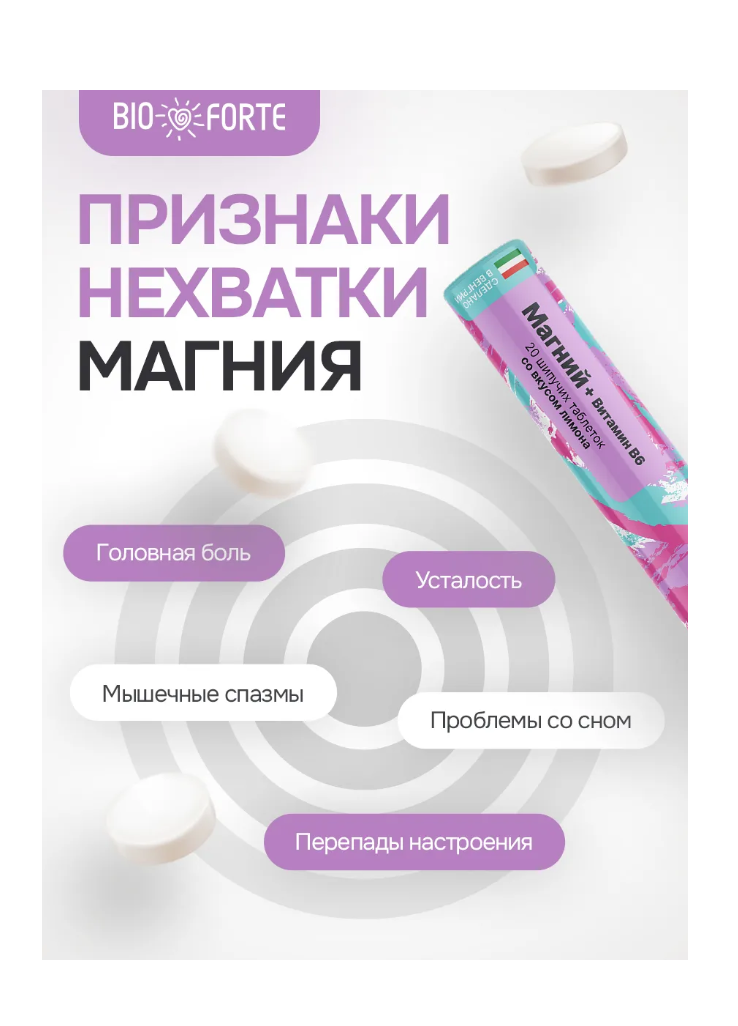 Витамины BioForte Магний + Витамин В6 - фото 2