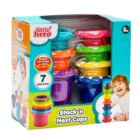 Пирамидка Little Hero Весёлые чашки