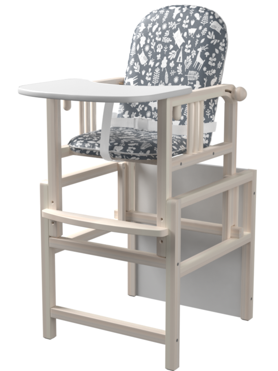 Стульчик для кормления Little Angel серый - фото 1