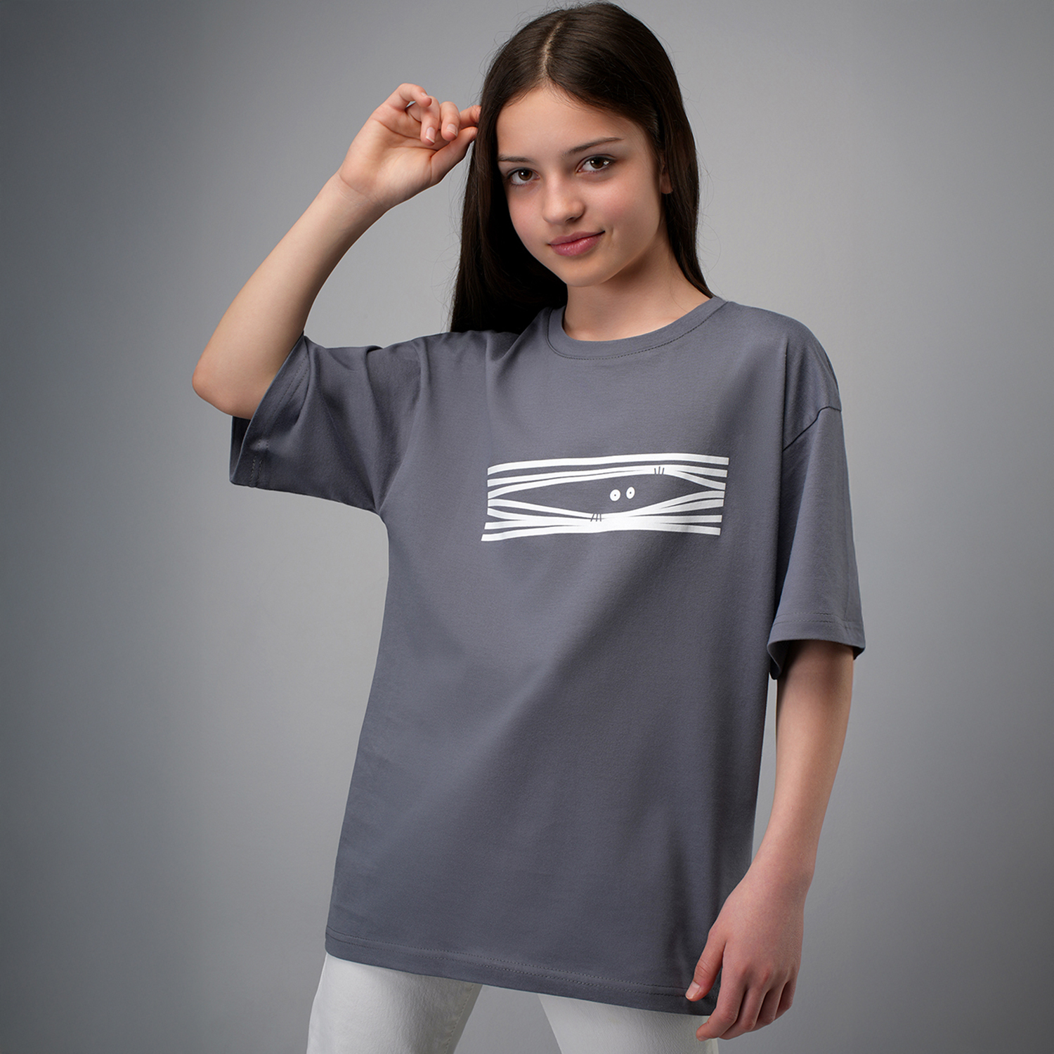 Футболка HappyFox HF0178SPPбарабашка,серый - фото 10