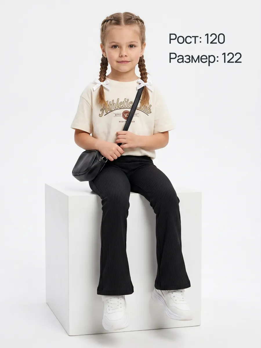 Леггинсы Супер Пупс леггинсы/клеш/черный - фото 12