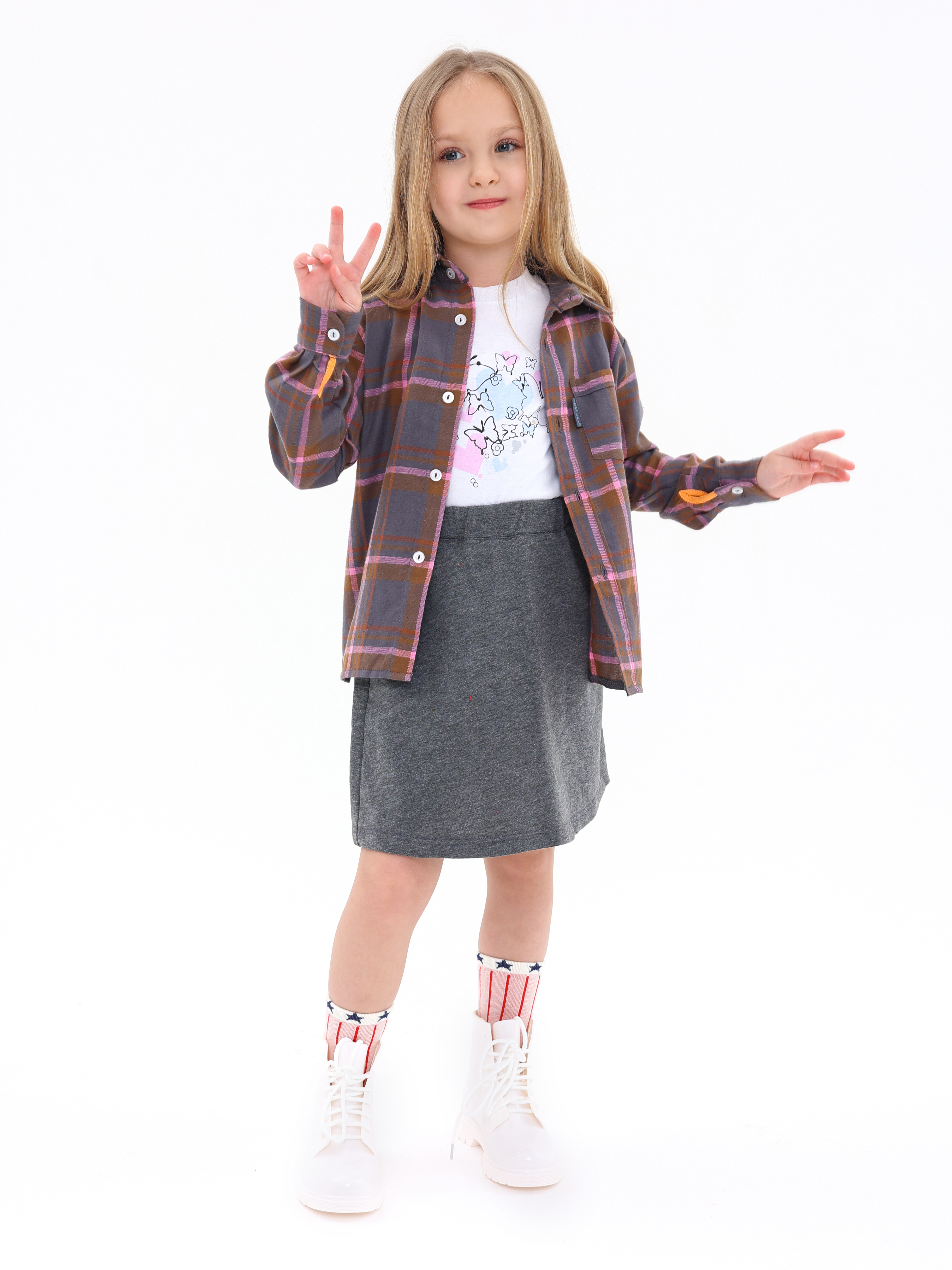 Юбка АЙАС 16-03-22/серый - фото 8