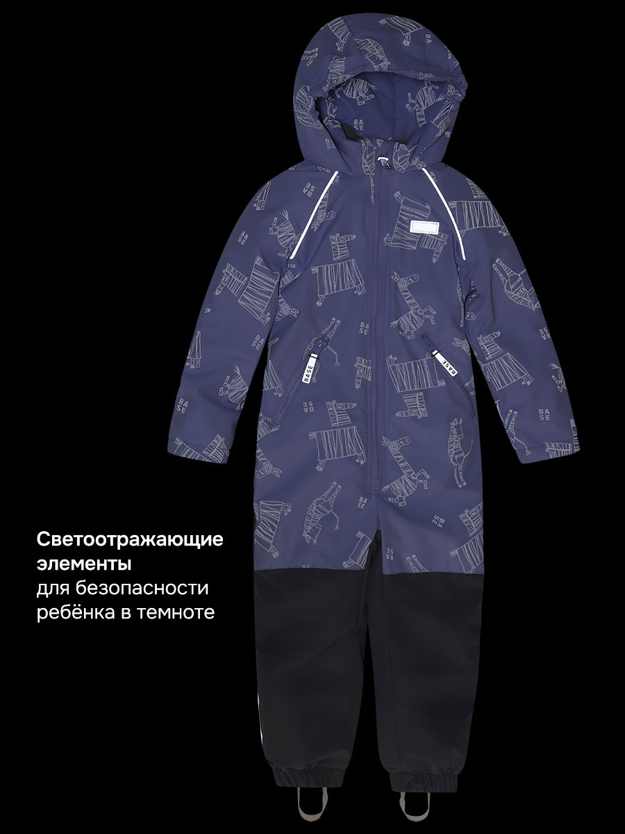 Комбинезон BASE by NIKASTYLE б8м10426 лаванда/серый - фото 7