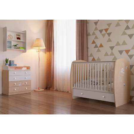 Комод Polini kids French 1580 Amis Белый-Дуб пастельный