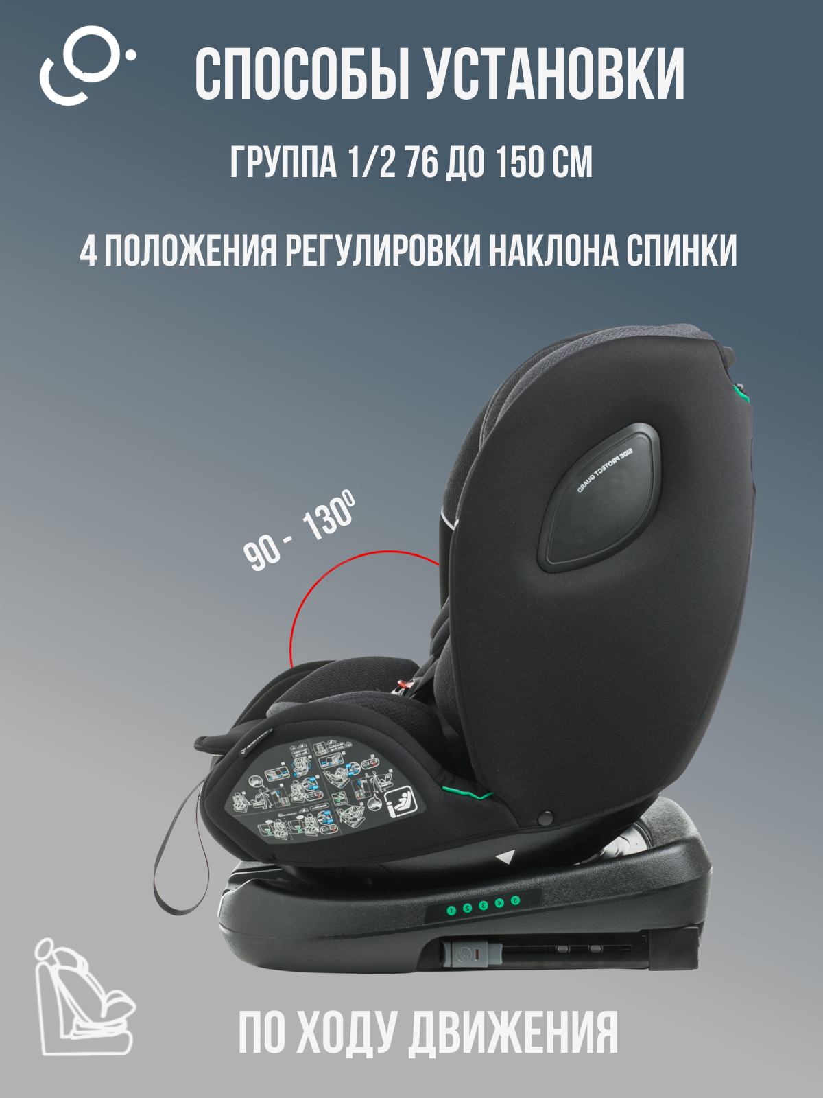 Автокресло SoonSung Isofix 0+/1/2/3 (0-36 кг) черный - фото 4