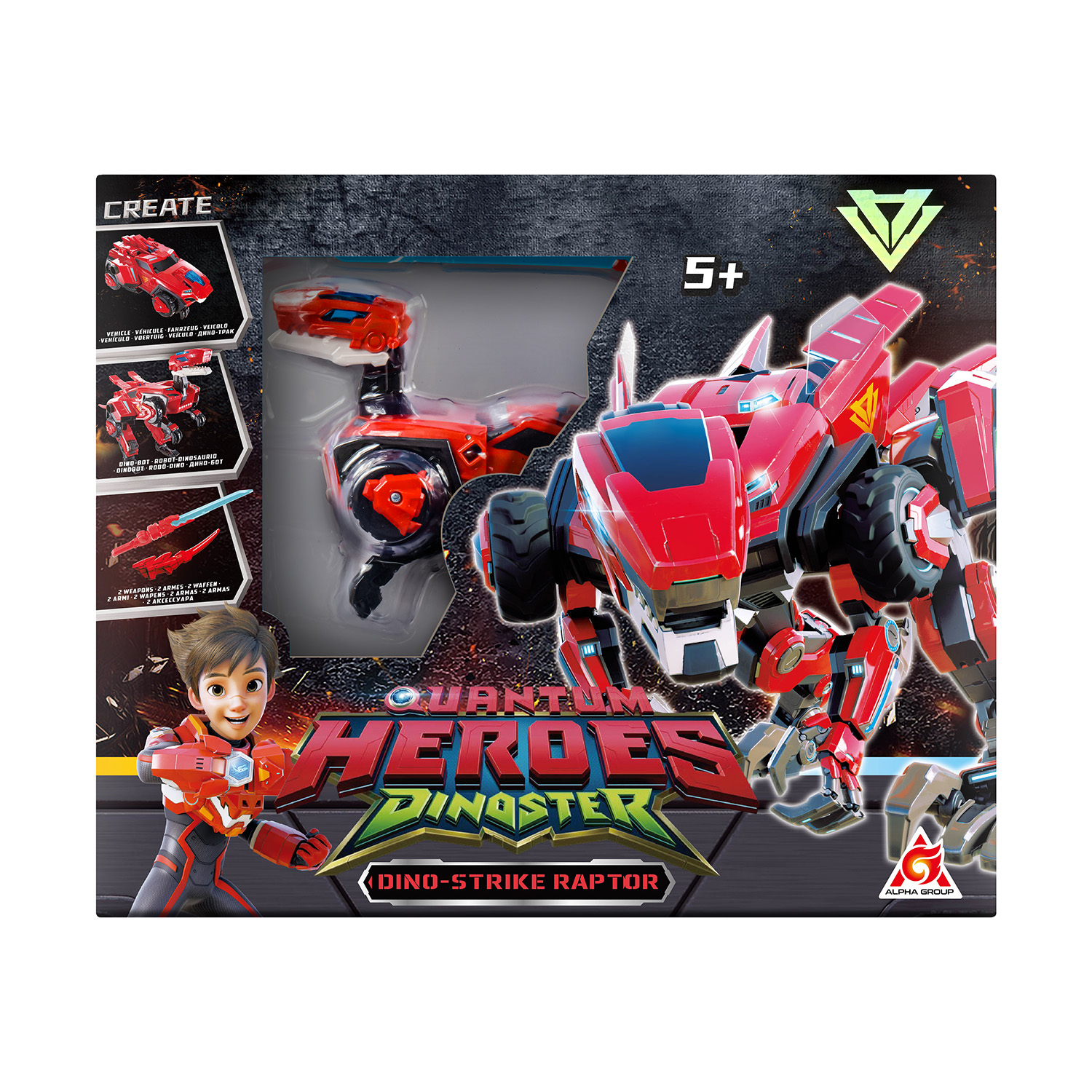 Игровой набор Dinoster 4-в-1 Дино-бот Раптор Страйк - фото 6