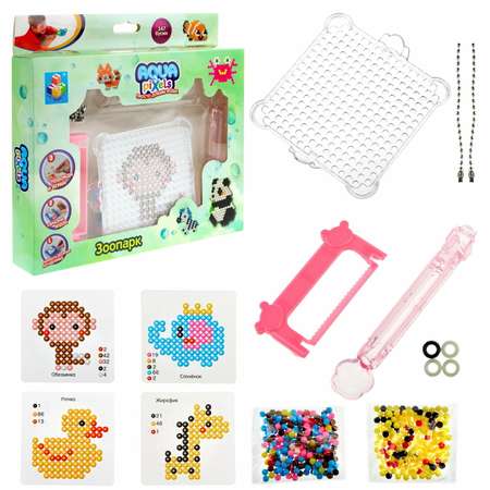 Набор для творчества 1TOY Аквамозаика Aqua pixels Зоопарк
