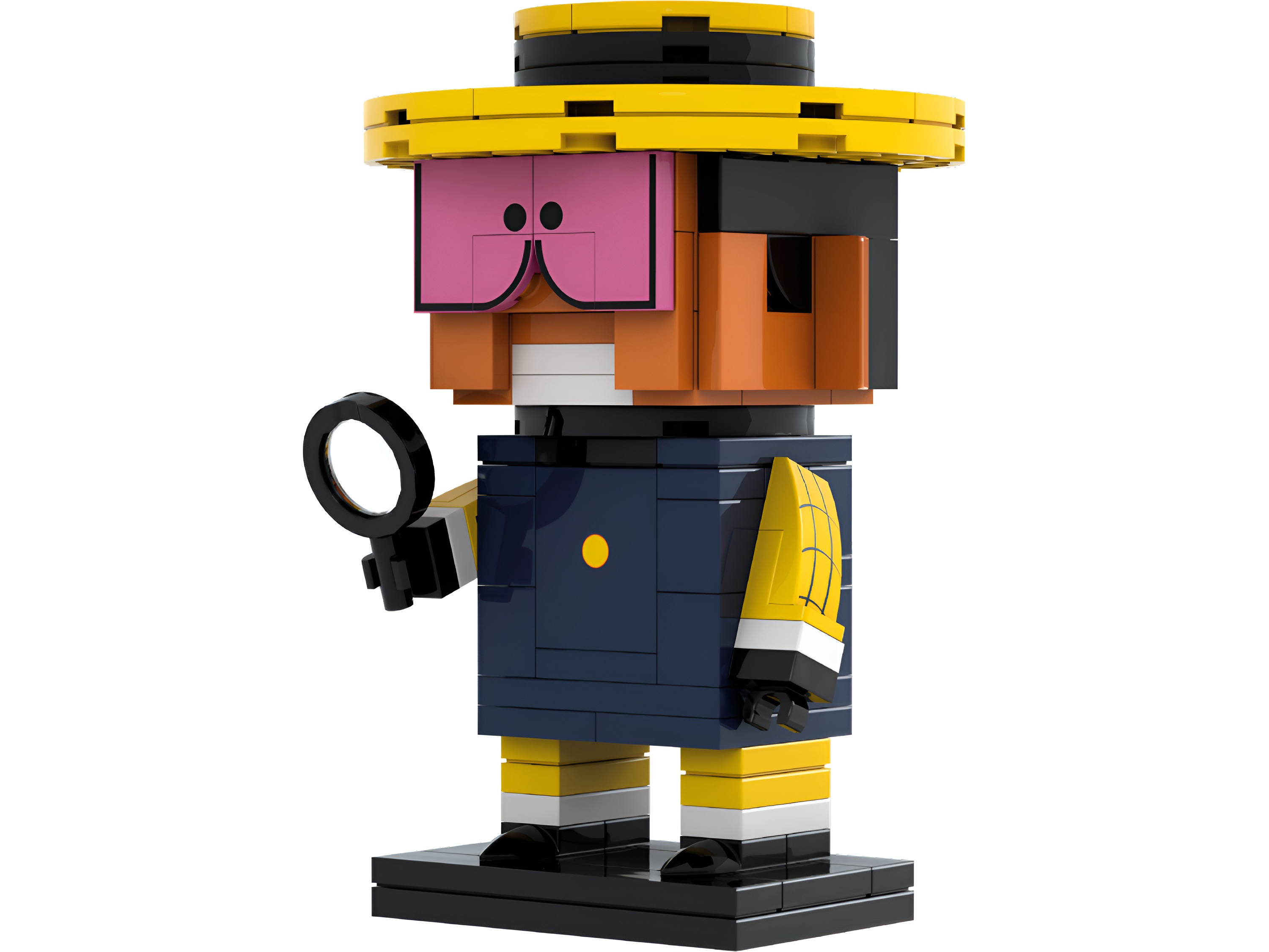 Конструктор brick labs бременские музыканты: Сыщик из мини-блоков 108 дет. - фото 1