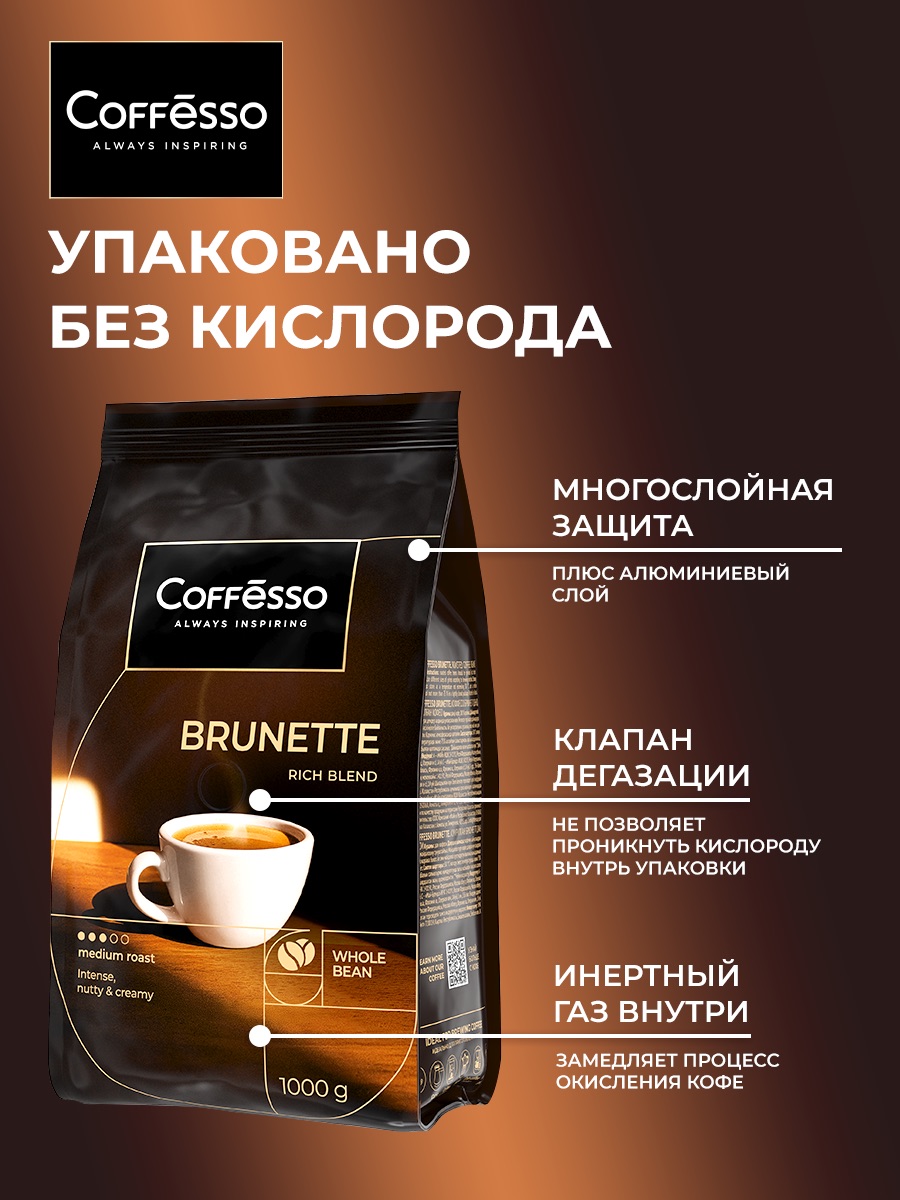 Кофе в зернах Coffesso Brunette - фото 8