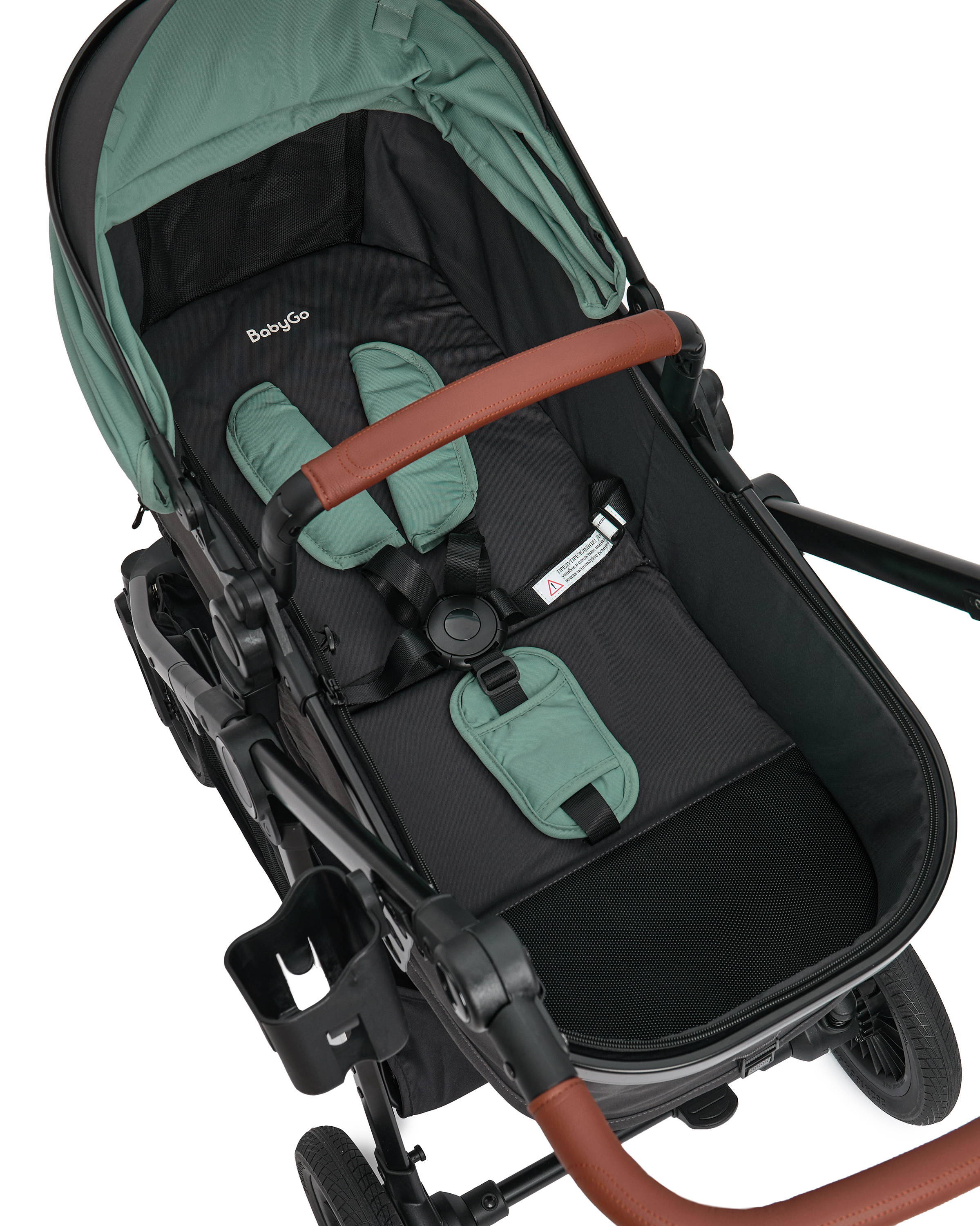 Коляска 2в1 BabyGo Sandy бирюзовый - фото 9