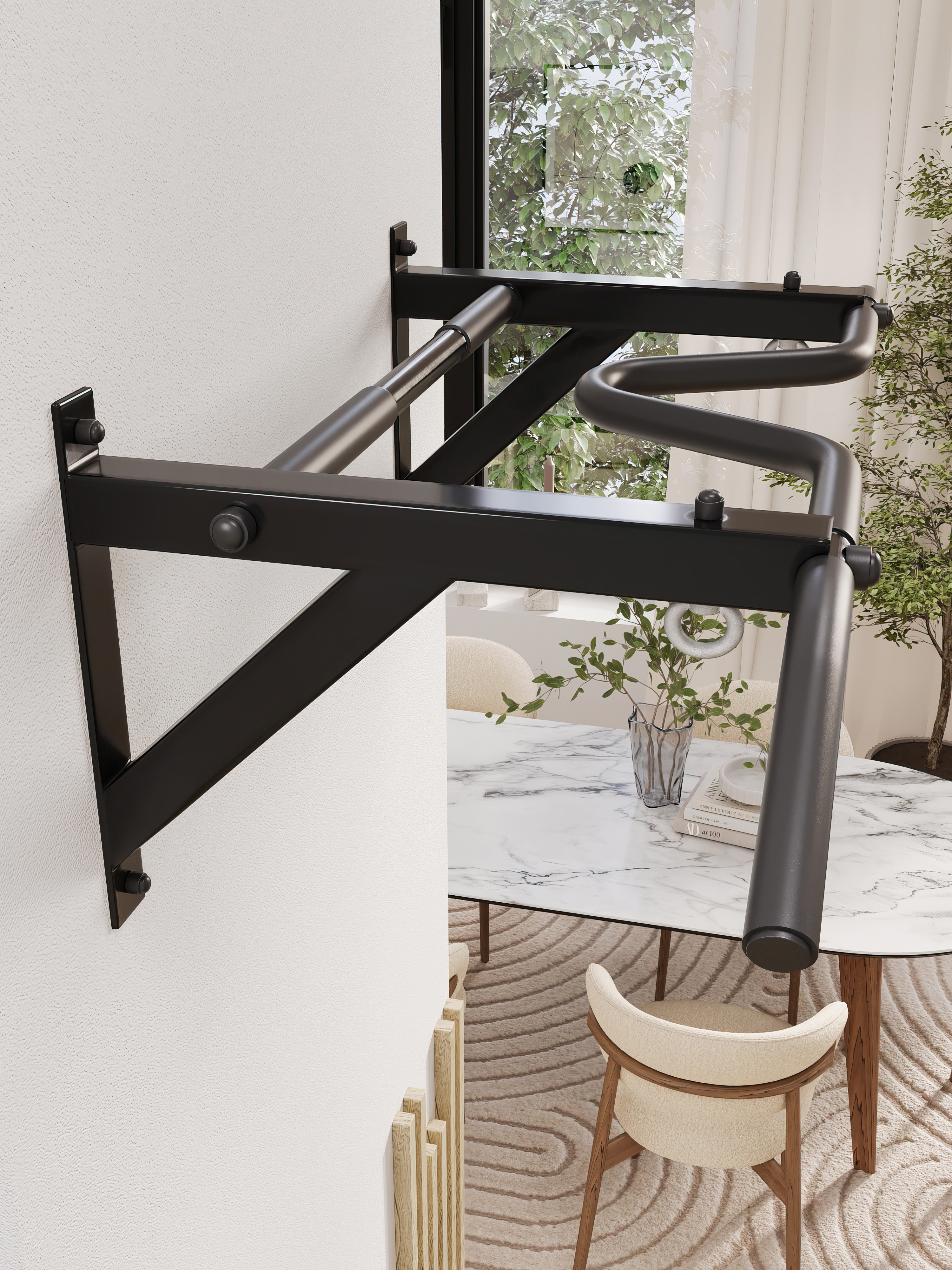 Турник настенный VENOM PRO - прорезиненные хваты - фото 3