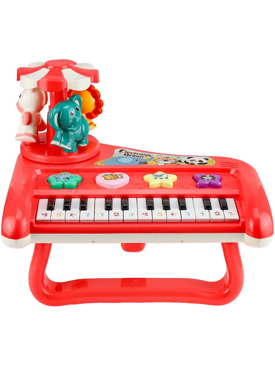 Игрушка музыкальная Рыжий кот Красный пианино - фото 1