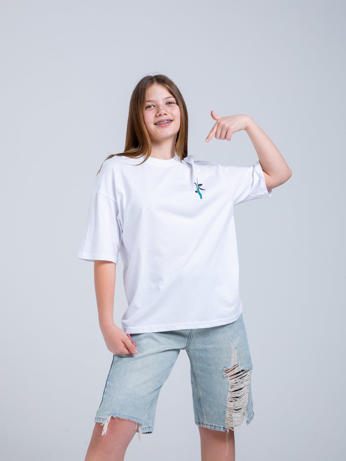 Футболка LACCOM 51464_белый-бирюзовый - фото 10