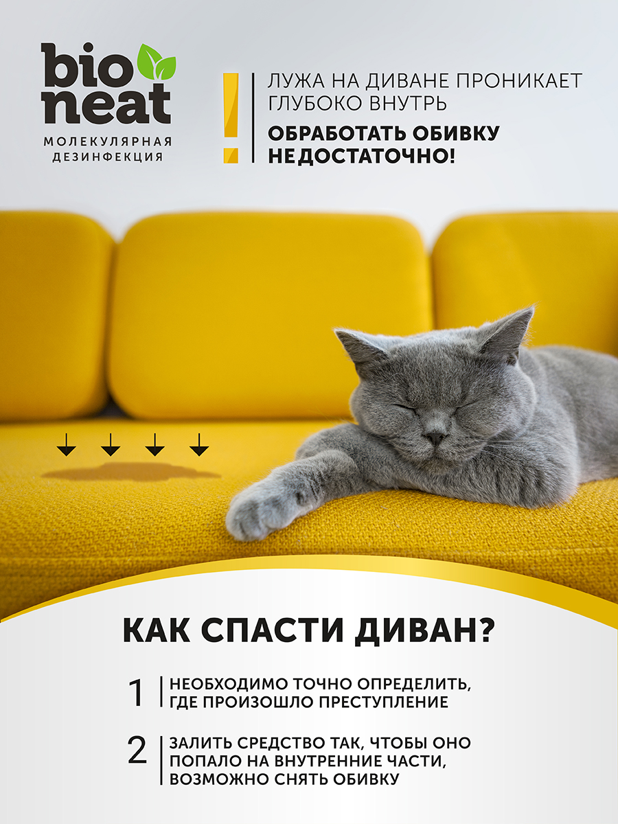 Дезинфицирующее средство Bioneat для обработки и устранения запахов Клетки 500 мл - фото 6