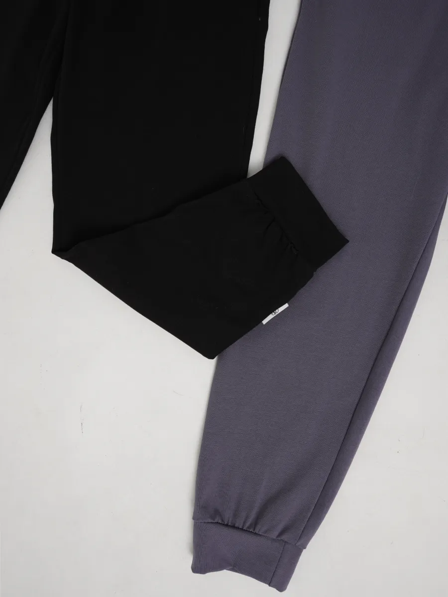 Брюки 2 шт Супер Пупс 2пр/штаны/темно-серый/черный - фото 19