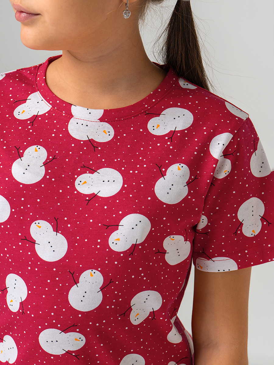 Пижама HappyFox HF2423SPснеговики.на.красном - фото 5