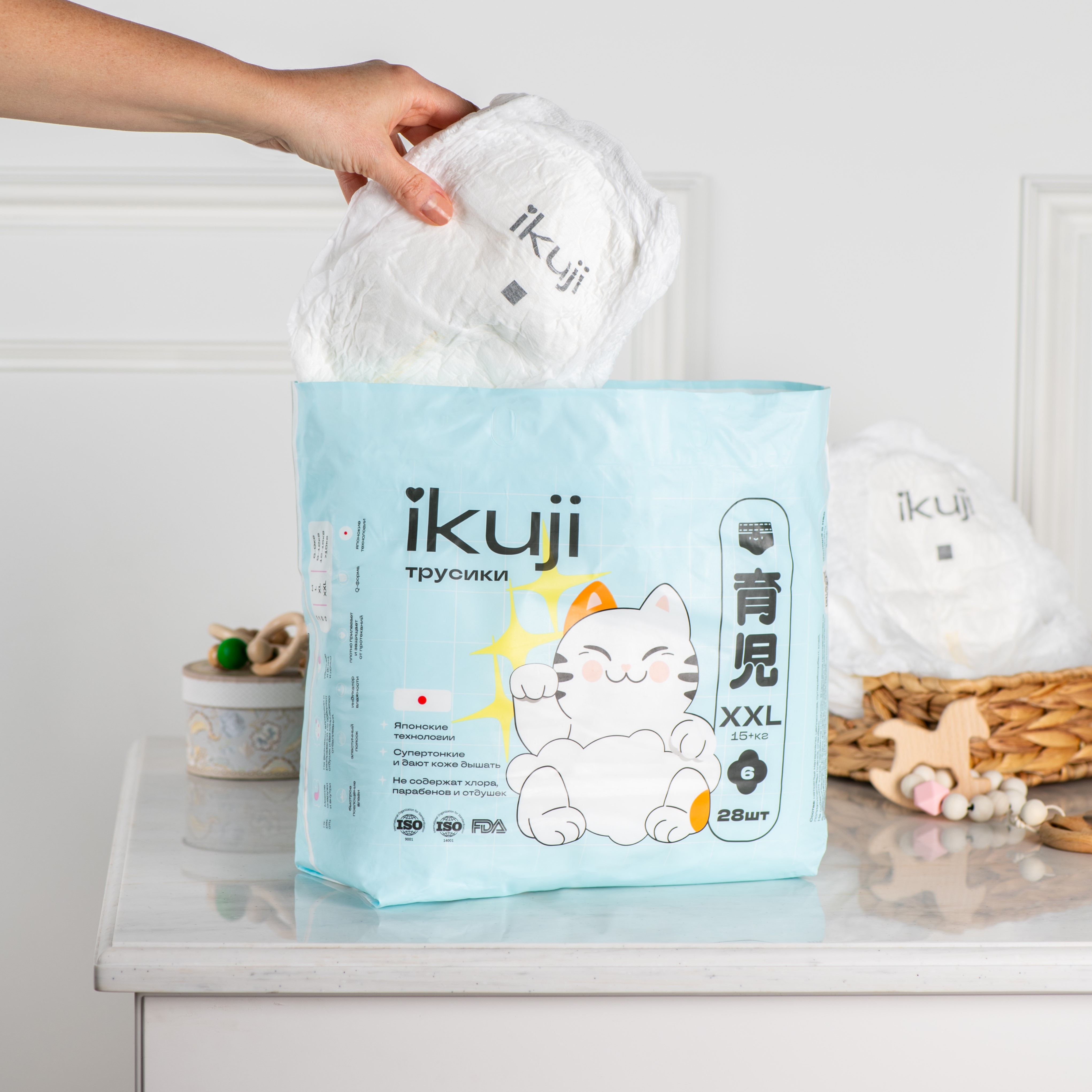 Трусики Ikuji XXL (15+ кг) 28 шт. - фото 1