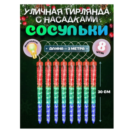Гирлянда Miland Морозные сосульки мульти