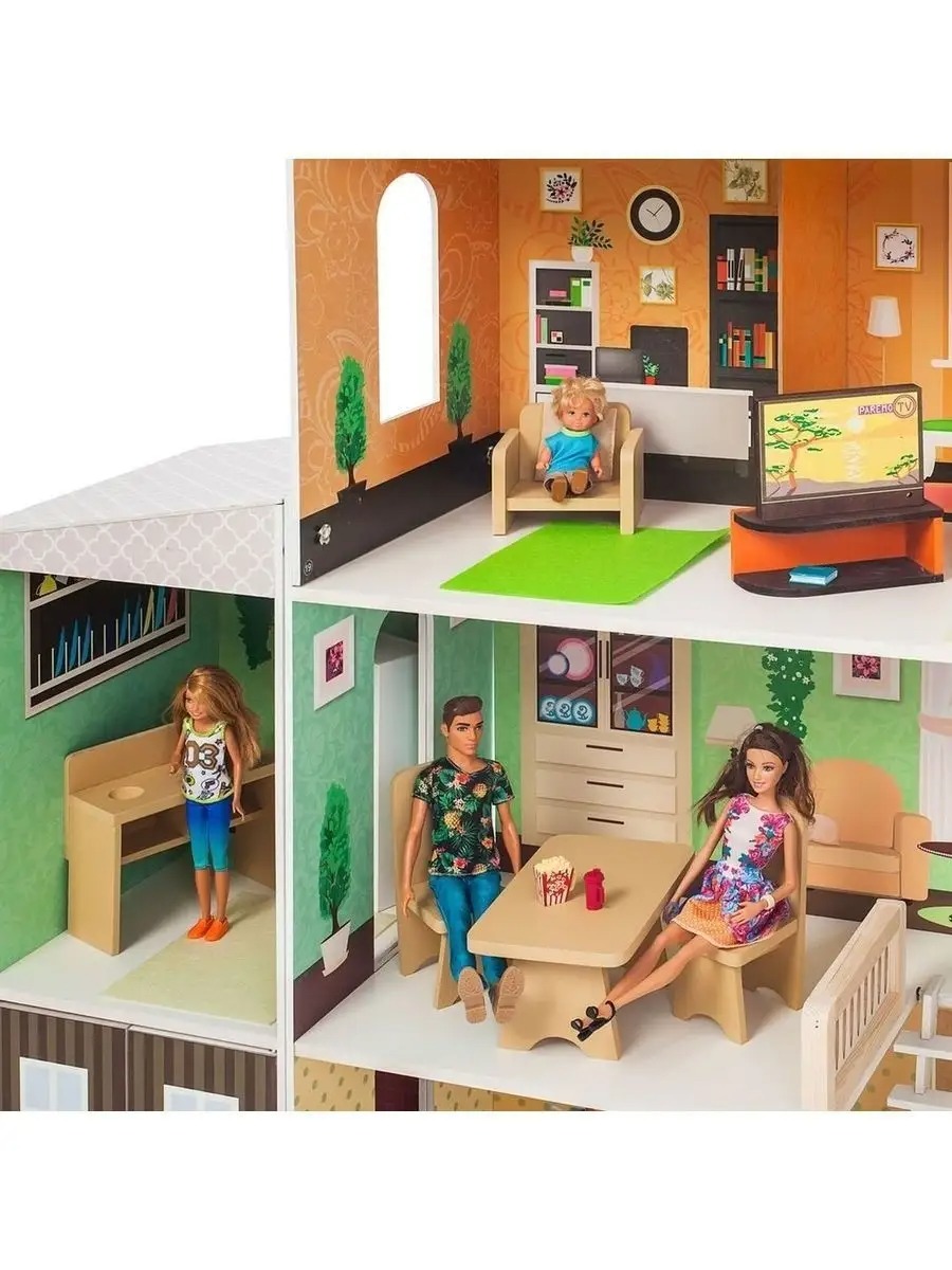 Домик для кукол PAREMO 124 см с мебелью PD318-21 - фото 7