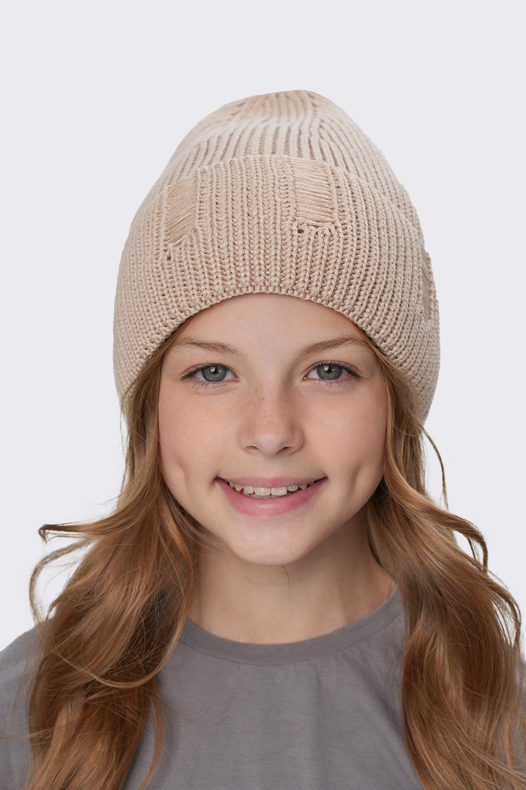 Шапка Potomok 14w25-233беж - фото 2