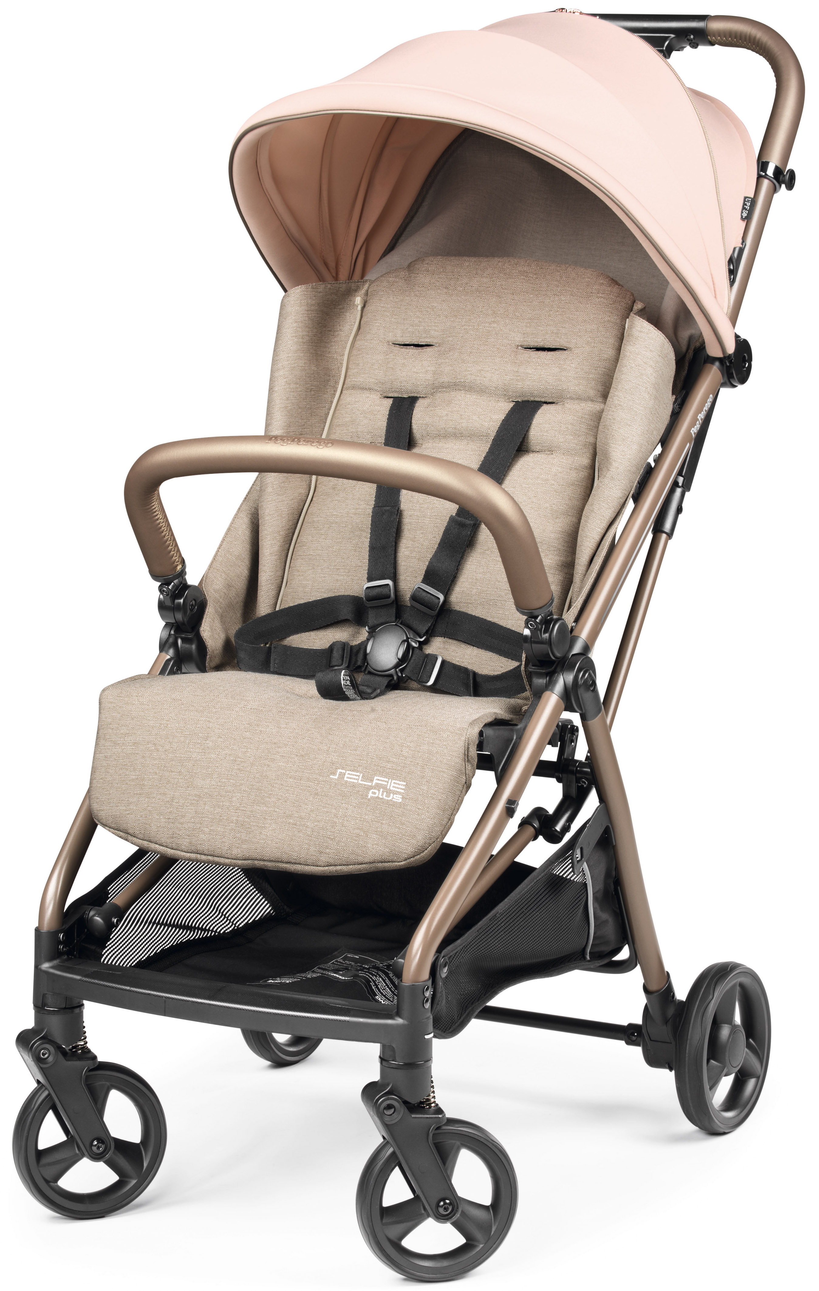 Коляска прогулочная Peg-Perego Selfie Plus розовый - фото 9