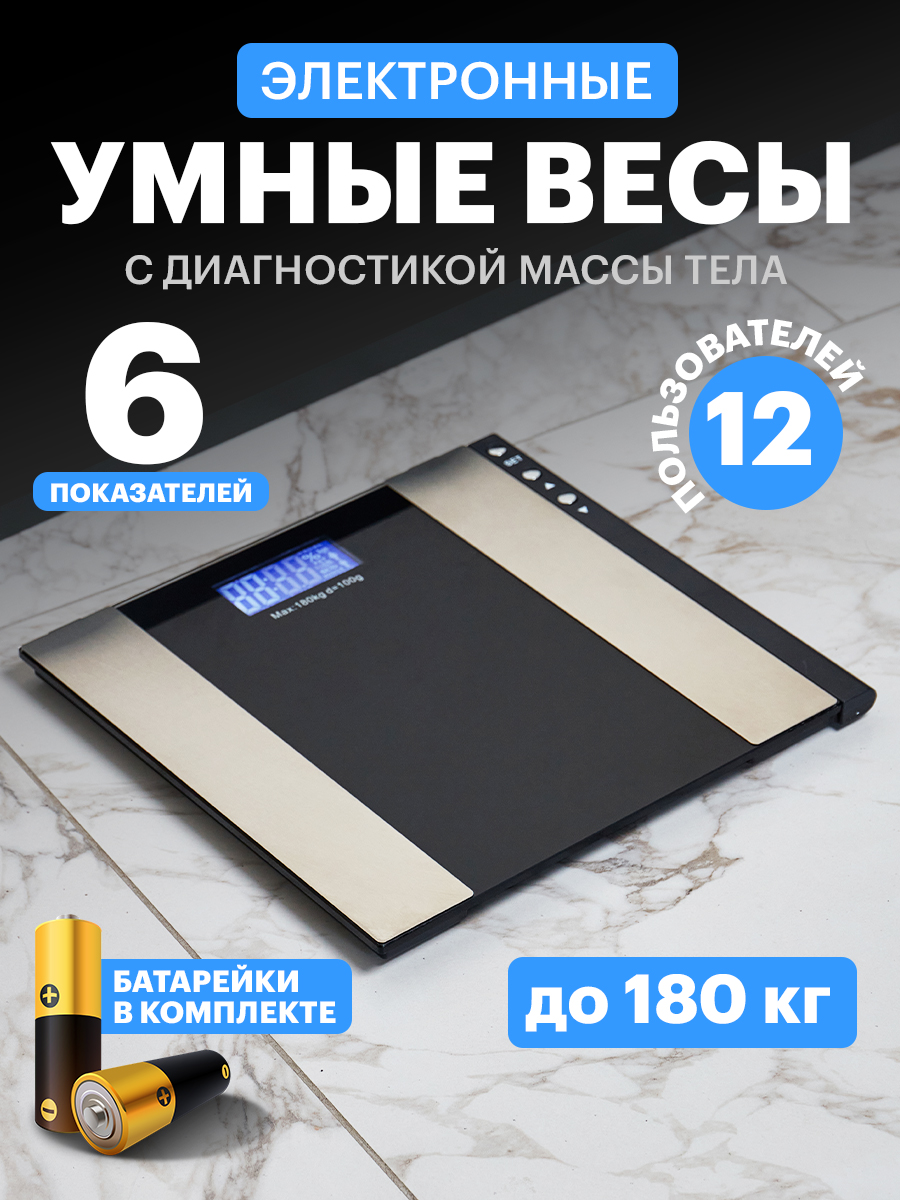 Весы напольные REXANT электронные Smart Life c диагностикой - фото 1